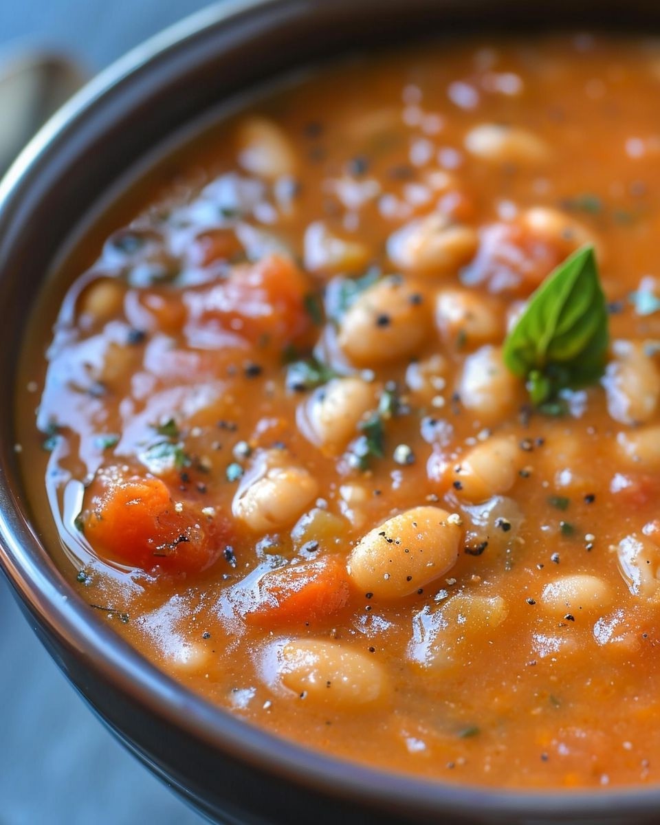 Moderate Cooker Fire Simmered Tomato and White Bean Soup Recipe - ARAB ...